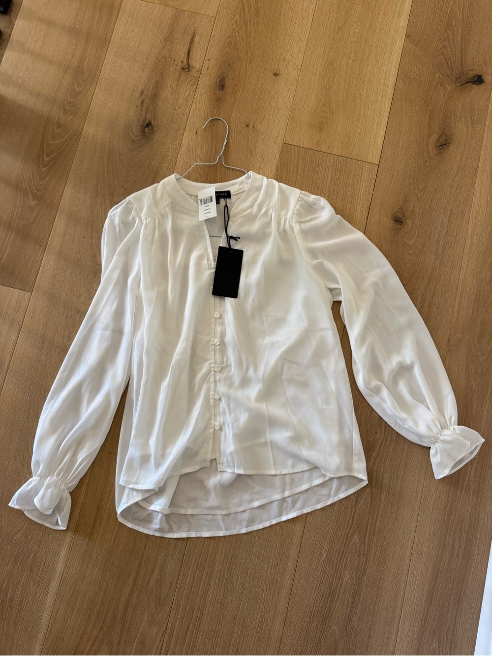 NWT Gibson Look Women's White Long Sleeve Button Up Blouse